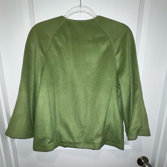 Harve Bernard Olive Three Quarter Sleeve Blazer - Picture 7 of 11